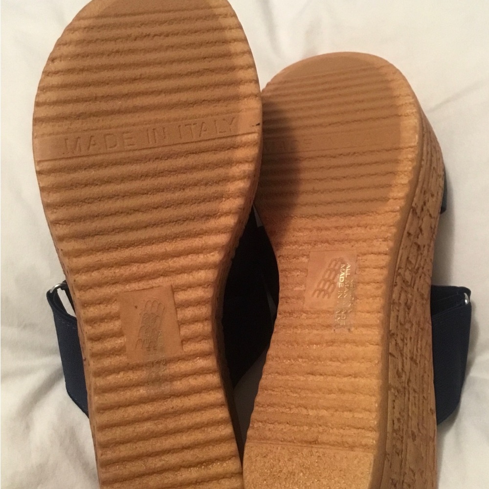 Italian Shoemakers Navy Slide Sandals - Picture 2 of 3